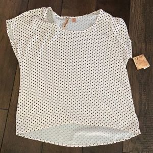 Black and white polka dot shirt